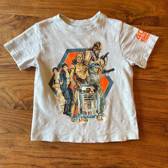Gap Kids x Star Wars 40th Empire Strikes Back Light Blue T-Shirt - Picture 1 of 6